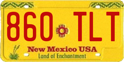 NM license plate 860TLT