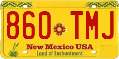 NM license plate 860TMJ