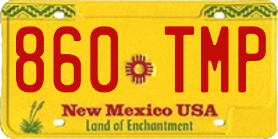 NM license plate 860TMP