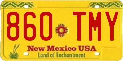NM license plate 860TMY