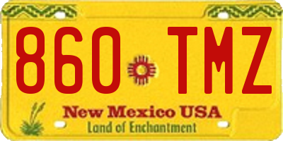 NM license plate 860TMZ