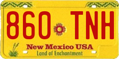 NM license plate 860TNH