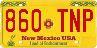NM license plate 860TNP