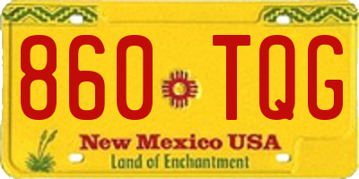NM license plate 860TQG