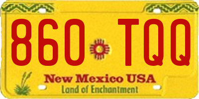 NM license plate 860TQQ