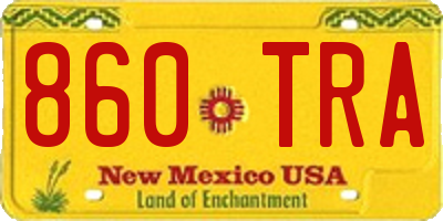 NM license plate 860TRA