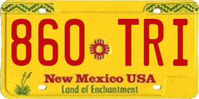 NM license plate 860TRI