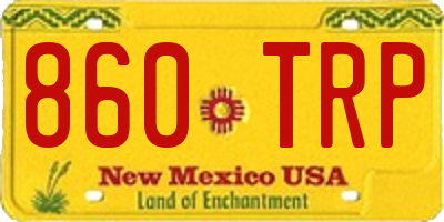NM license plate 860TRP