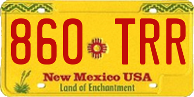 NM license plate 860TRR
