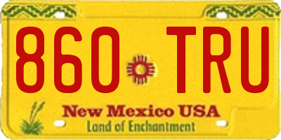 NM license plate 860TRU