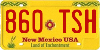 NM license plate 860TSH