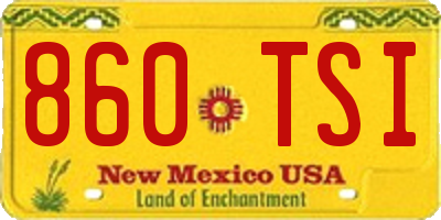NM license plate 860TSI