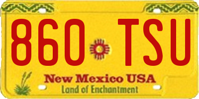 NM license plate 860TSU