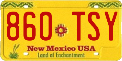 NM license plate 860TSY