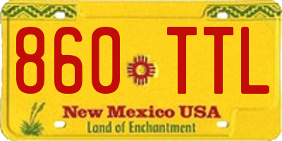 NM license plate 860TTL