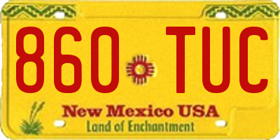 NM license plate 860TUC