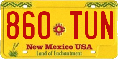 NM license plate 860TUN