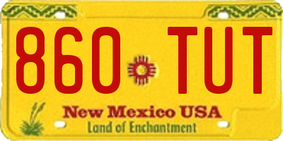 NM license plate 860TUT