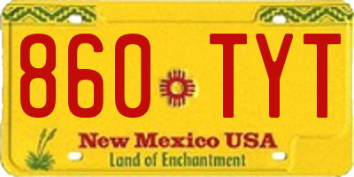 NM license plate 860TYT