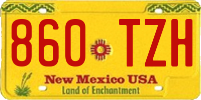 NM license plate 860TZH