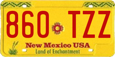 NM license plate 860TZZ