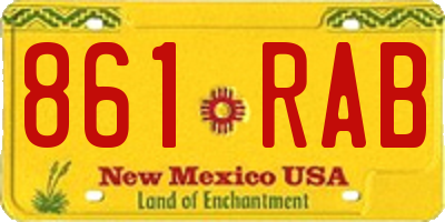 NM license plate 861RAB