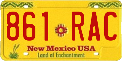 NM license plate 861RAC