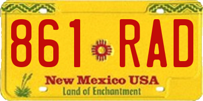 NM license plate 861RAD