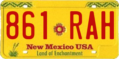 NM license plate 861RAH