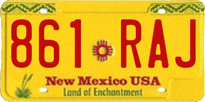 NM license plate 861RAJ