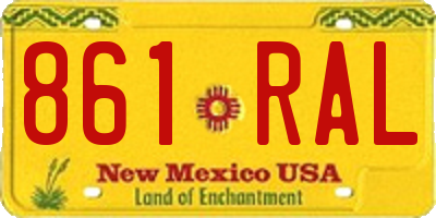 NM license plate 861RAL