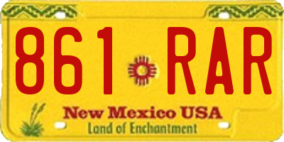 NM license plate 861RAR