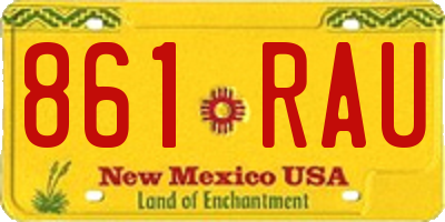 NM license plate 861RAU