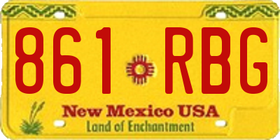 NM license plate 861RBG