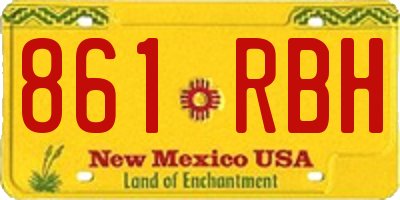 NM license plate 861RBH