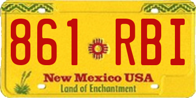 NM license plate 861RBI
