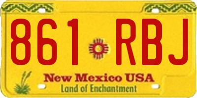 NM license plate 861RBJ