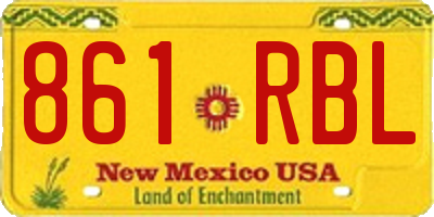 NM license plate 861RBL
