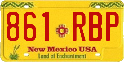 NM license plate 861RBP