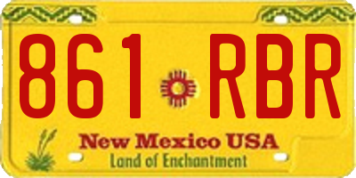 NM license plate 861RBR