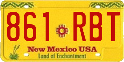 NM license plate 861RBT