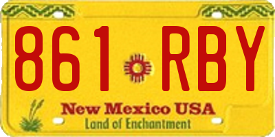 NM license plate 861RBY