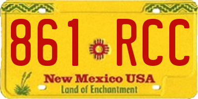 NM license plate 861RCC