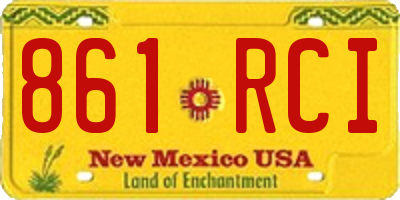 NM license plate 861RCI