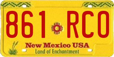 NM license plate 861RCO