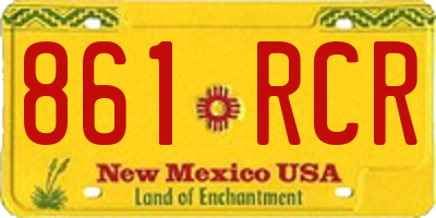 NM license plate 861RCR