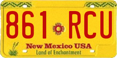 NM license plate 861RCU