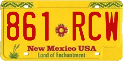 NM license plate 861RCW