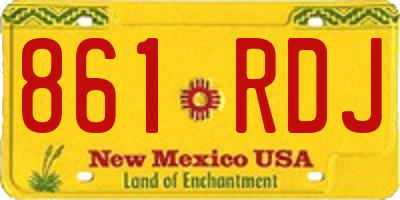 NM license plate 861RDJ