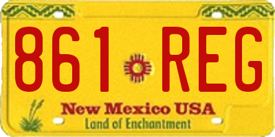 NM license plate 861REG